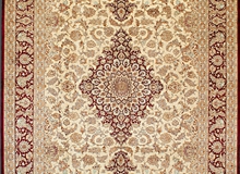 Persian Qum Kazmi Beige Maroon